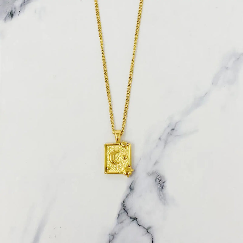 Over the Universe 18k Gold Plated SS Necklace